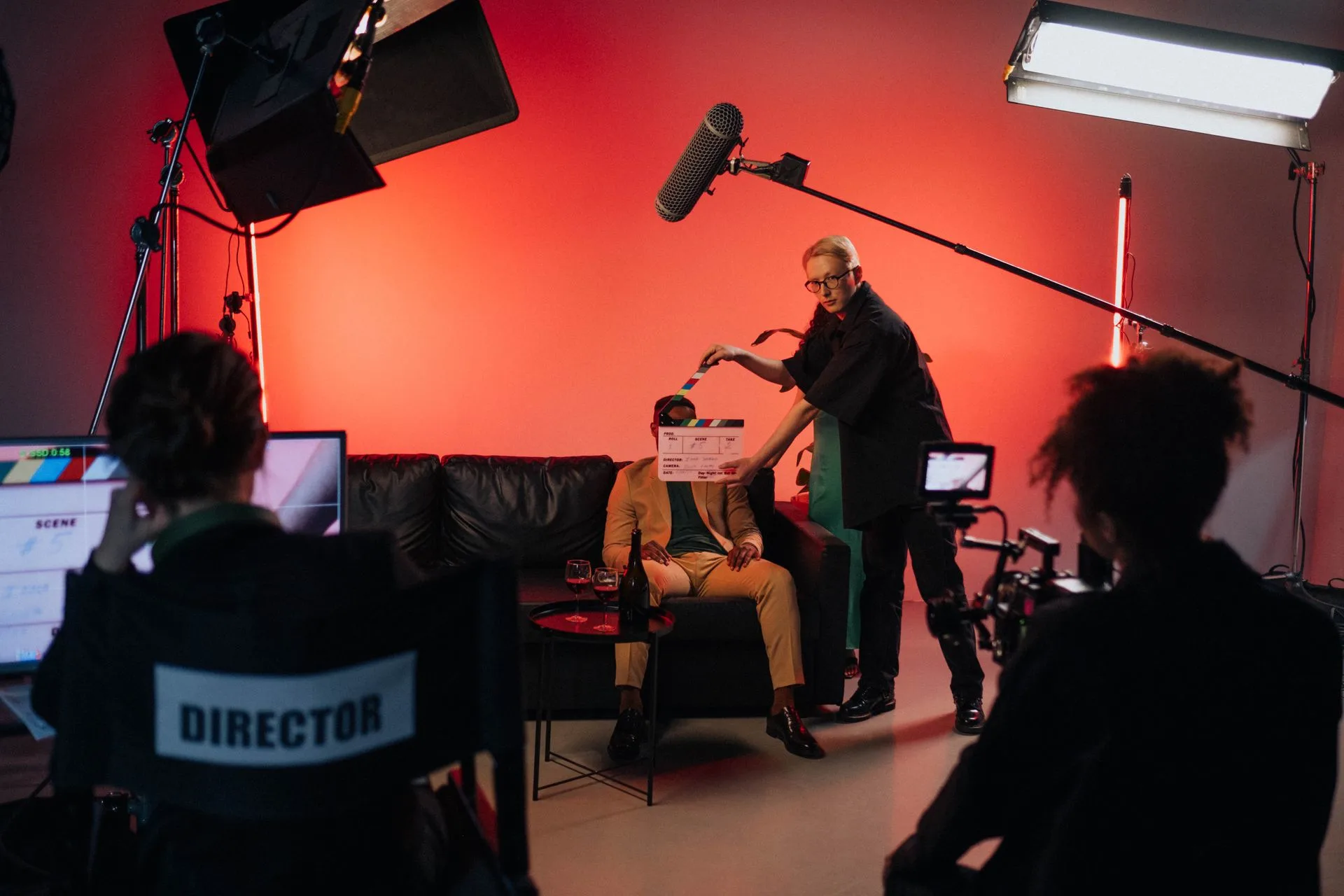 Plateau de tournage équipé pour nos prestations audiovisuelles